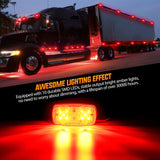 Nilight 5PCS Red 10LED Rectangular Clearance Double Bullseye Marker Light, view 3