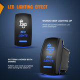 Nilight 5Pin Laser On/Off SPST Bed Lights Rocker Switch Blue, view 3