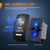 Nilight 5Pin Laser On/Off SPST Bed Lights Rocker Switch Blue, view 4
