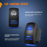 Nilight 5Pin Laser On/Off Bumper Light Bar Rocker Switch Blue, view 4