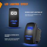 Nilight 5Pin Laser On/Off Cooling Fans Rocker Switch Blue, view 3