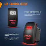 Nilight 5Pin Laser On/Off Cooling Fans Rocker Switch Red, view 3