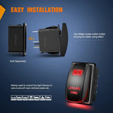 Nilight 5Pin Laser On/Off Cooling Fans Rocker Switch Red, view 4
