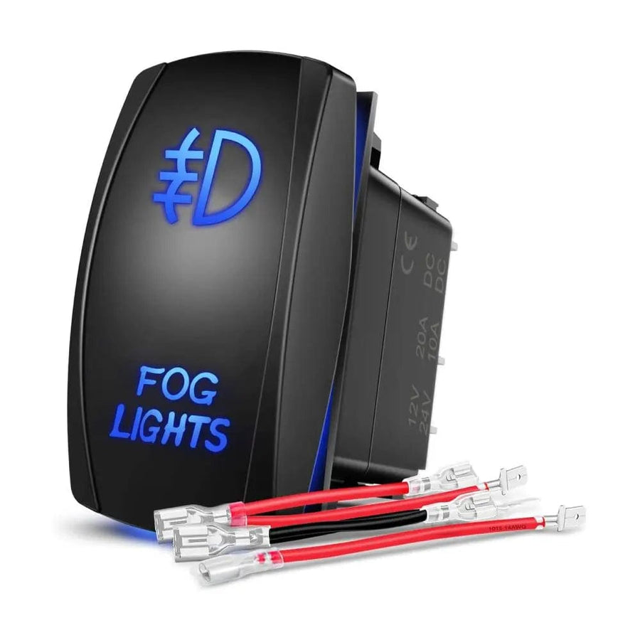 Nilight 5Pin Laser On/Off Fog Lights Rocker Switch Blue