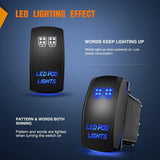 Nilight 5Pin Laser On/Off LED Pod Lights Rocker Switch Blue, view 3
