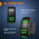 Nilight 5Pin Laser On/Off LED Pod Lights Rocker Switch Green, view 3