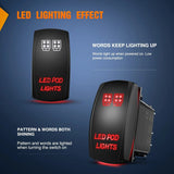 Nilight 5Pin Laser On/Off LED Pod Lights Rocker Switch Red, view 2