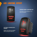 Nilight 5Pin Laser On/Off Lighted Whip Rocker Switch Red, view 6
