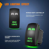 Nilight 5Pin Laser On/Off Rear Lights Rocker Switch Green, view 3