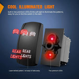 Nilight 5Pin Laser On/Off Rear Lights Rocker Switch Red, view 5