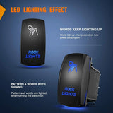 Nilight 5Pin Laser On/Off Rock Lights Rocker Switch Blue, view 3