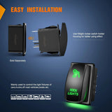 Nilight 5Pin Laser On/Off Rock Lights Rocker Switch Green, view 3