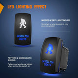 Nilight 5Pin Laser On/Off Sasquatch Light Rocker Switch Blue, view 3