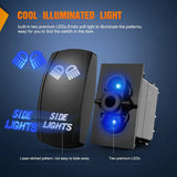 Nilight 5Pin Laser On/Off Side Lights Rocker Switch Blue, view 4
