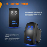 Nilight 5Pin Laser On/Off Spot Lights Rocker Switch Blue, view 3
