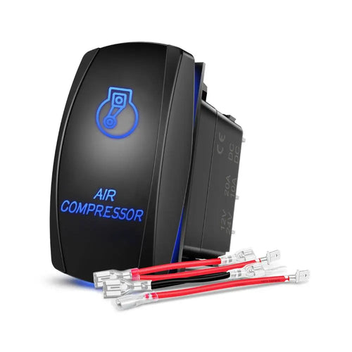 Nilight 5Pin Laser On/Off SPST Air Compressor Rocker Switch Blue