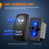 Nilight 5Pin Laser On/Off SPST Alien Lights Rocker Switch Blue, view 4
