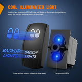 Nilight 5Pin Laser On/Off SPST Backup Lights Rocker Switch Blue, view 4