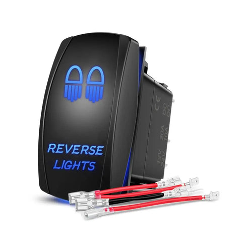 Nilight 5Pin Laser On/Off SPST Reverse Lights Rocker Switch Blue