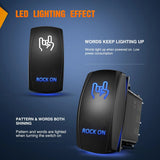 Nilight 5Pin Laser On/Off SPST Rock On Rocker Switch Blue, view 3
