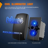 Nilight 5Pin Laser On/Off SPST Rock On Rocker Switch Blue, view 4