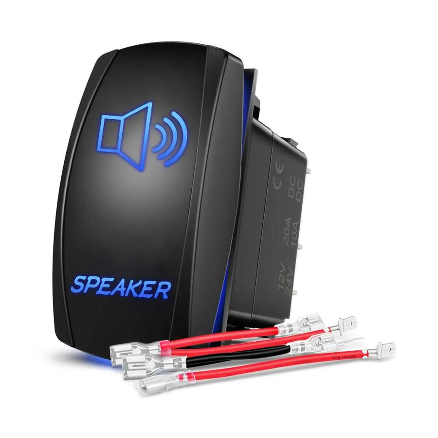 Nilight 5Pin Laser On/Off SPST Speaker Rocker Switch Blue