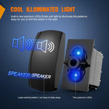 Nilight 5Pin Laser On/Off SPST Speaker Rocker Switch Blue, view 4