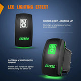 Nilight 5Pin Laser On/Off Stereo Rocker Switch Green, view 2