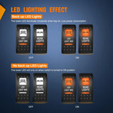 Nilight 5Pin SPST On/Off UTV Rear Lights Led Light Bar Rocker Switch Orange Backlit (2 Packs), view 3
