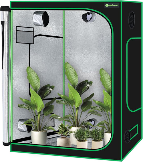 Nilight 5x5 Grow Tent 60 Inchx60 Inchx80 Inch High Reflective Mylar Large Indoor Growing Tents 600D Oxford Cloth with Observation Window and Removable Floor Tray for Hydroponics Indoor Plants Fruit Flower Growing