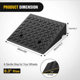 Nilight 6.3 Inch 7000lbs Load Capacity Rise Height Heavy Duty Rubber Curb Ramp (Pair) (25% OFF Final Checkout), view 4