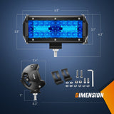Nilight 6.5 Inch 120W Triple Row Spot Blue Led Pods (Pair), view 2