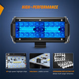 Nilight 6.5 Inch 120W Triple Row Spot Blue Led Pods (Pair), view 5