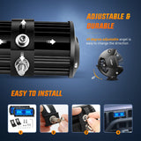 Nilight 6.5 Inch 120W Triple Row Spot Blue Led Pods (Pair), view 6