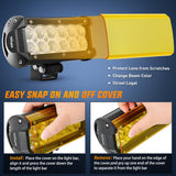 Nilight 6.5 Inch 36W 1260LM Double Row Flood Led Light Bars with Amber/Black Covers (Pair), view 2