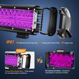 Nilight 6.5 Inch LED Light Pods Purple Triple Row 2PCS 120W Flood Spot Combo Off Road Driving Decoration Neon Hunting Lighting for UTV Pick-up Van Boat Tractor, view 4