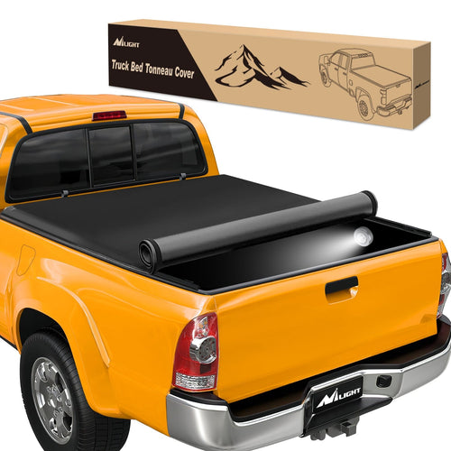 Nilight 2014 2015 2016 2017 2018 2019 2020 2021 Toyota Tundra 6.5ft Soft Roll Up Truck Tonneau Cover