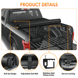 Nilight 2014 2015 2016 2017 2018 2019 2020 2021 Toyota Tundra 6.5ft Soft Roll Up Truck Tonneau Cover, view 2