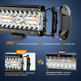 Nilight 6.5Inch Off-Road LED Light Bar, 2PCS 120W 3 Lighting Modes (White/Amber/White&Amber) Driving Fog Light Spot Flood Lights with 18AWG Wiring Harness for Truck Car ATV SUV Jeep Boat, view 6