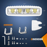 Nilight 6 Inch 72W Flood White Case Led Work Lights (Pair), view 2