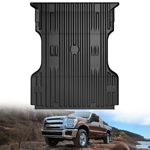 Nilight 6.8ft Rubber Short Trunk Bed For 1999-2016 Ford F250/F350/F450 Super Duty, TPE Heavy-Duty Pick-up Bed Liner for 1999-2016 Ford F Accessories, Anti-Slip Texture, All Weather Protection