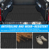Nilight 5ft Rubber Short Trunk Bed for 2024 2025 Toyota Tacoma, TPE Heavy-Duty Pick-up Bed Liner for Toyota Tacoma Accessories, Anti-Slip Texture, All Weather Protection, view 5