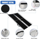 Nilight 6 Feet Portable Wheelchair Ramp with Quick-Lock Non-Skid Aluminum | Handicap Ramps with Handle Folding Threshold Ramp for Home Steps, Stairs, Doorways, Scooter, Porch, Cart 800LBS Capacity, view 3