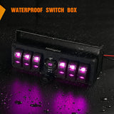 Nilight 6 Gang Rocker Switch Box 12V SPST ON Off Toggle Switches PD Type C and QC 3.0 USB Sockcet Voltmeter Purple LED Light Waterproof Aluminum Mount Bracket Panel DIY Stickers for Boat Car RV Truck, view 5