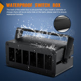 Nilight 6 Gang Rocker Switch Box 6 Holes Panel Detachable Installation Housing Waterproof Aluminum Rotatable Mount Bracket 12V 24V DIY Toggle Switches Voltmeter USB Socket for Boats Cars RVs Trucks, view 5