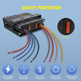 Nilight 6 Gang Rocker Switch Box Waterproof SPST Toggle Panel Blue LED 12V 24V 20A 60Amp Max for Automotive Cars Vehicles Boats RVs Campers SUVs, view 6