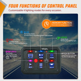 Nilight 6 Gang Switch Panel Blue Circuit Control Relay System with Fuse Wiring Harness Toggle Momentary Strobe Flash Modes Automatic Dimmable ON Off Pod 12V 24V for Car Truck Camper SUV, view 2