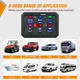 Nilight 6 Gang Switch Panel Blue Circuit Control Relay System with Fuse Wiring Harness Toggle Momentary Strobe Flash Modes Automatic Dimmable ON Off Pod 12V 24V for Car Truck Camper SUV, view 4