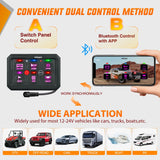 Nilight 6 Gang Switch Panel Circuit Control Relay System APP RGB Backlight Fuse Wiring Harness Toggle Momentary Strobe Flash Modes Automatic Dimmable 12V 24V for Car Truck Camper SUV, view 3