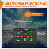 Nilight 6 Gang Switch Panel Green Circuit Control Relay System with Fuse Wiring Harness Toggle Momentary Strobe Flash Modes Automatic Dimmable ON Off Pod 12V 24V for Car Truck Camper SUV, view 2